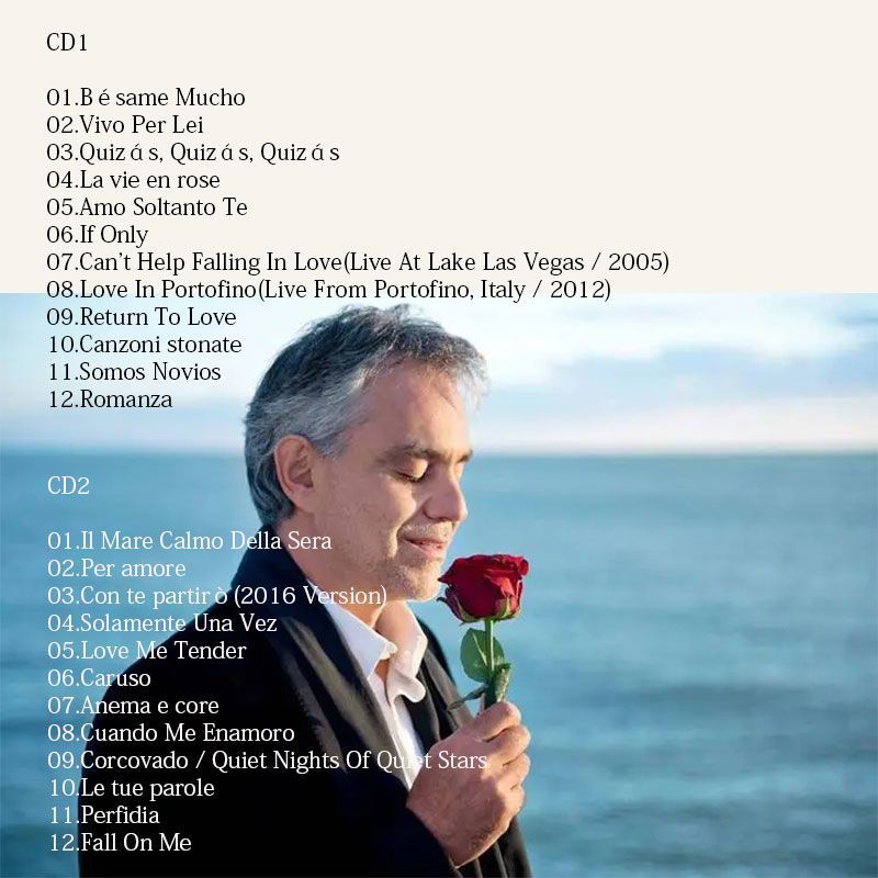 Andrea Bocelli Aşk Şarkıları C - Music Song Audio incelemesi ve fiyatı
